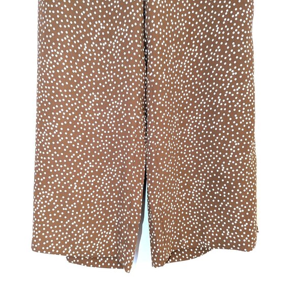 NWT J. Jill | Brown Polka Dot Wearever Easy-Care Woven Wide-Leg Crops | Size XS - Picture 8 of 13